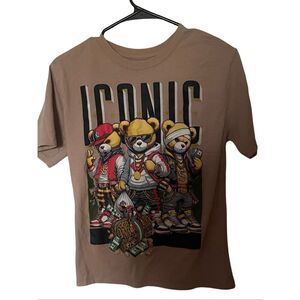 Legend Kids Light Brown Short Sleeve Teddy Bears Iconic Graphic T-Shirt Large14/